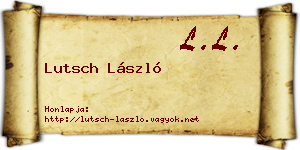 Lutsch László névjegykártya